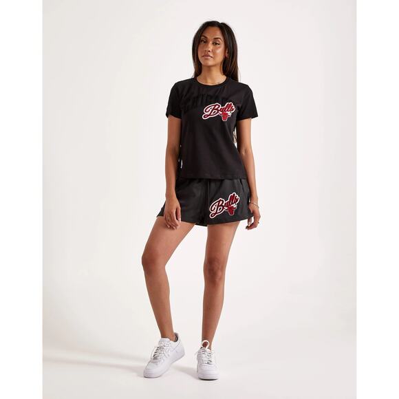 NEW Pro Standard Women's Chicago Bulls Woven Shorts Black/Red Size X-Large - Picture 4 of 7